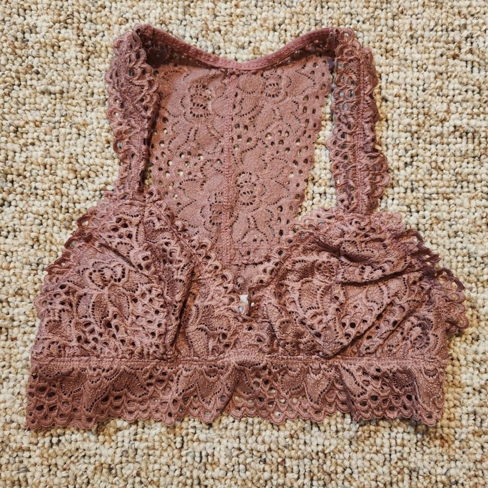 Altar'd State Intimates Lace Bralette Crop Top‎ Dusty Rose Pink Size Medium